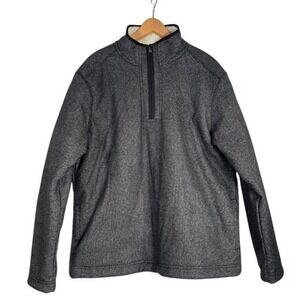 Orvis Mens Classic Collection 1/4 Zip Sherpa Lined Pullover Sweater Size L G
